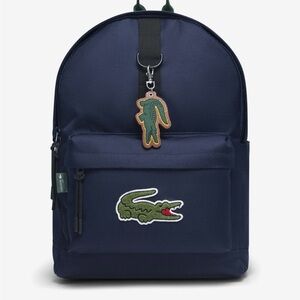 Lacoste Navy Backpack with Green Crocodile Patch MSRP $90